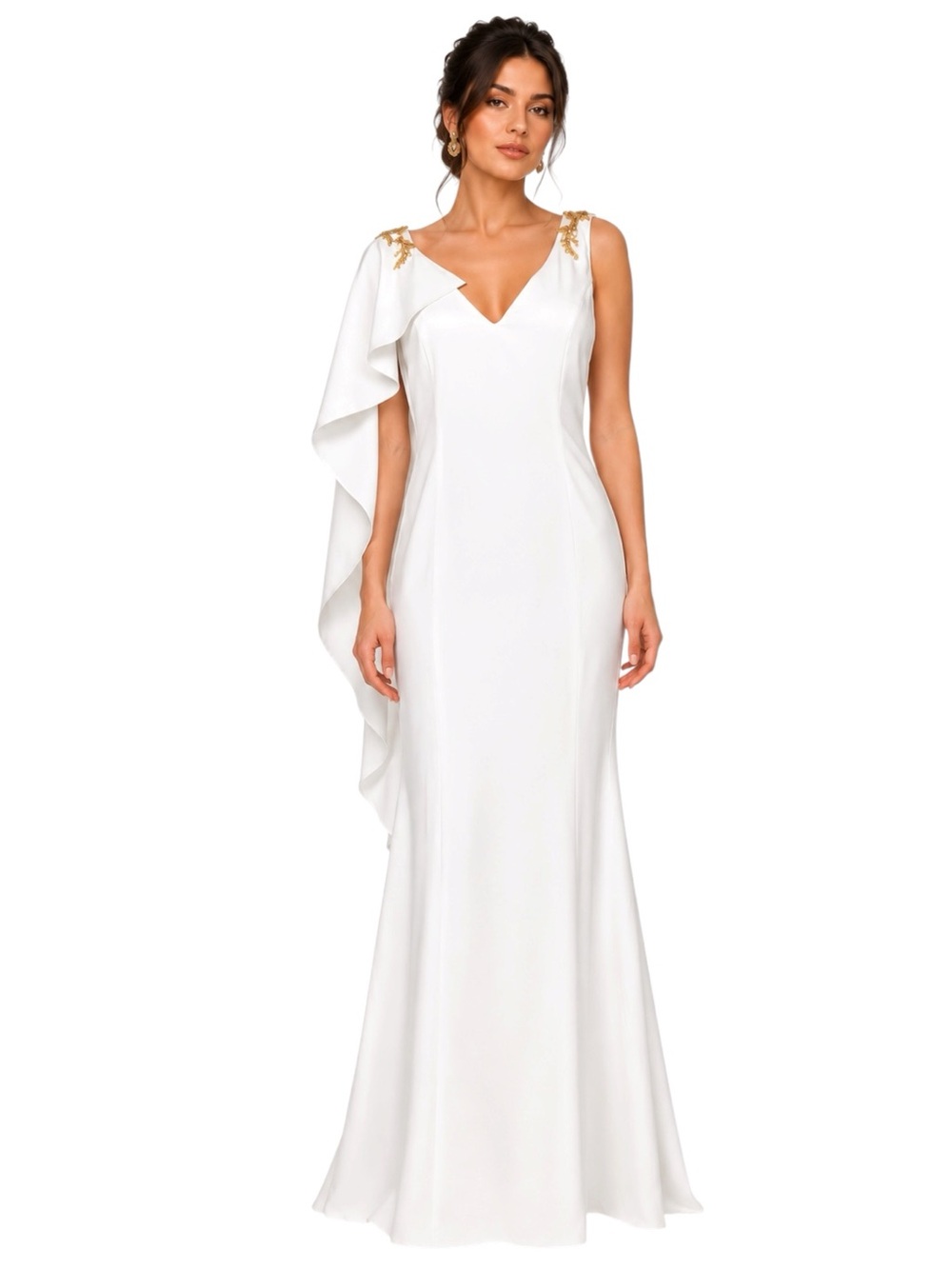 Marchesa Notte Ivory Formal Gown Beaded Size 10